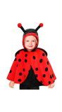 Lieveheersbeestje Poncho Cape met Capuchon Rood Kinderen 98 cm