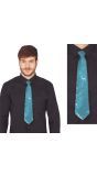 Luchtblauwe Pailletten Stropdas