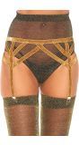 Lurex Glitter Jarretel Gordel Goud