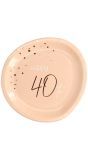 Lush Blush 40 Jaar Bordjes 8 Stuks