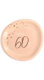Lush Blush 60 Jaar Bordjes 8 Stuks