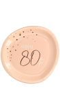 Lush Blush 80 Jaar Bordjes 8 Stuks