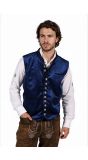 Luxe Blauw Tiroler Vest Heren Oktoberfest