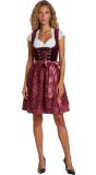 Luxe Bordeauxrode Dirndl Dames Oktoberfest