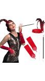 Luxe Flapper set Glamour Rood