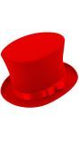 Luxe Hoge Hoed Rood