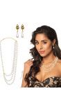 Luxe Juwelenset Parel Ketting en Oorbellen