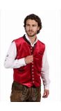 Luxe Rood Tiroler Vest Heren Oktoberfest