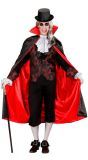Luxe Zwarte Vampier Cape met Kraag