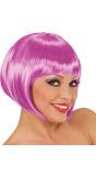 Magenta Boblijn Pruik