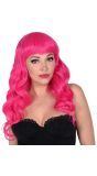 Magenta Roze Bella Pruik Dames