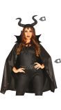 Maleficent Cape en Horens Zwart