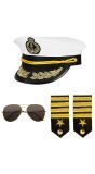 Marine Kapitein Accessoire Setje