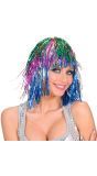 Meerkleurige Disco Pruik