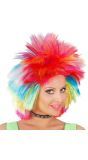 Meerkleurige Rockster Pruik
