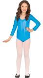 Metallic Blauw Lange Mouwen Leotard Kind