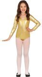 Metallic Gouden Lange Mouwen Leotard Kind