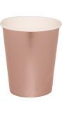 Metallic Rosegold Partybekers 240ml
