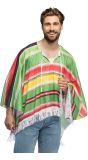 Mexicaanse Poncho Heren Multikleur Gestreept