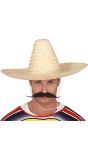 Mexicaanse Sombrero Hoed Wit Beige