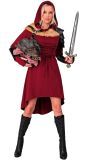 Middeleeuwse Jurk Bordeauxrood Dames