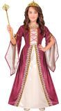 Middeleeuwse Prinses Bordeauxrood Jurk Meisjes