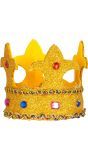 Mini Glitter Kroon met Juwelen