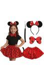 Minnie Mouse set Meisjes Kind Rood Zwart