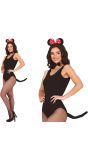 Minnie Mouse set Staart Hoofdband Vlinderdas Vrouwen