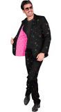 Mister Sparkling Zwarte Kostuum Heren