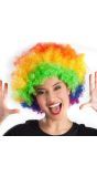 Multicolor 70's Disco Afro Pruik