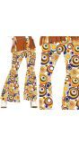 Multicolor 70's Flared Broek Vrouw