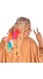 Multicolor Indianen Hoofdband met Veren