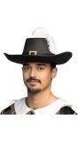 Musketier Andre Hoed met Veer Zwart