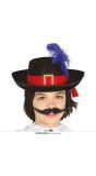 Musketier Hoed met Veer Kind