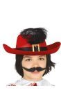 Musketier Hoed Rood Kind