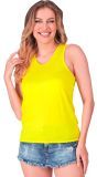 Neon Gele 80s Carnaval Tanktop Dames