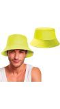 Neon Gele Bucket Hat Retro 90's Volwassenen