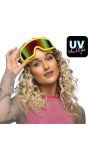 Neon Gele Feest Skibril UV