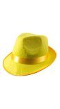 Neon Gele Feesthoedje Fedora
