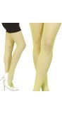 Neon Gele Netpanty 80's Dames