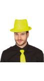 Neon Gele Pailletten Hoedje