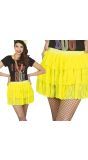 Neon Gele Rok 80's Dames
