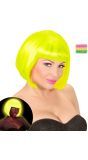 Neon Gele Valentijn Pruik