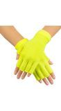 Neon Gele Vingerloze Handschoenen Warm