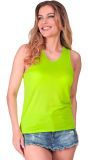 Neon Groene 80s Carnaval Tanktop Dames