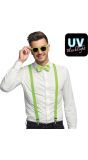 Neon Groene Accessoiresset Bril Strik Bretels