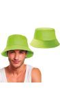 Neon Groene Bucket Hat Retro 90's Volwassenen