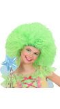 Neon Groene Fee Pruik Kind