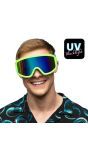 Neon Groene Feest Skibril UV